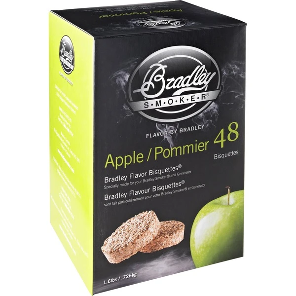 Bradley Apfel Bisquetten, 48 Stück, Räucherholz 3 Bradley Apfel Bisquetten, 48 Stück, Räucherholz