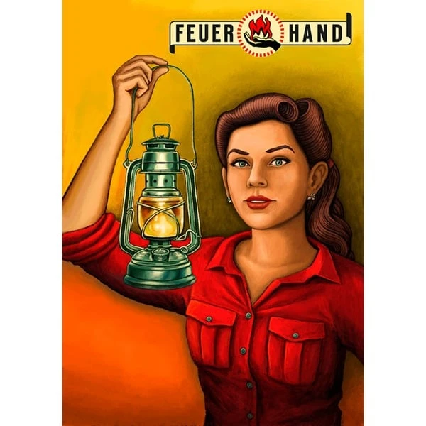 Feuerhand Blechschild, Dekoration 3 Feuerhand Blechschild, Dekoration